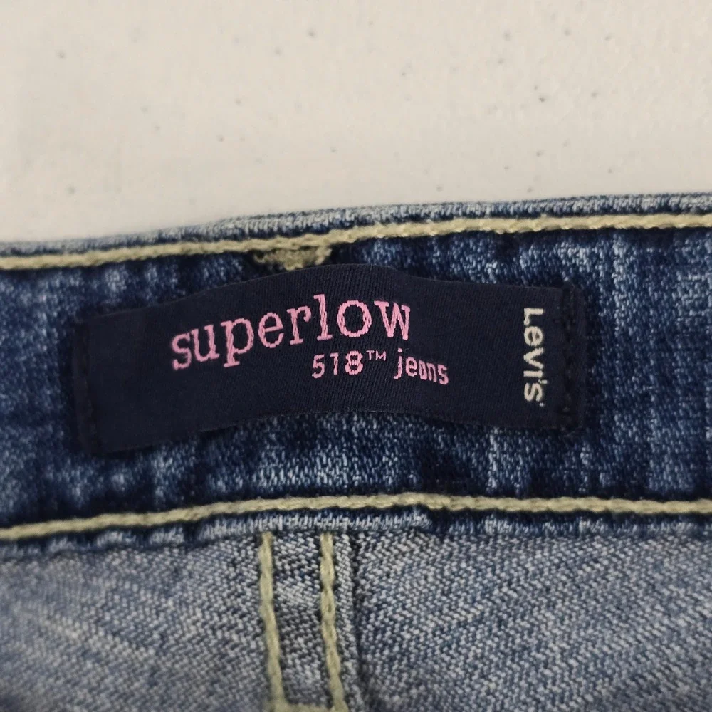 Levis‎ Superlow 518 Jeans Women's Denim Bootcut Blue Stretch Casual